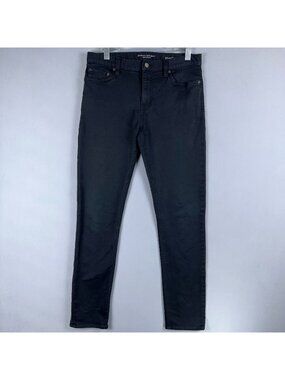 Banana Republic Traveler Jeans 100% Cotton Mens Size 32x34 Black Dark Wash
